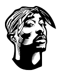 Tupac Decal Sticker