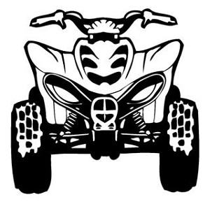 ATV Front View v1 Decal Sticker 