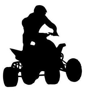 ATV Silhouette v1 Decal Sticker 
