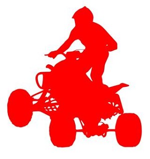ATV Silhouette v2 Decal Sticker 