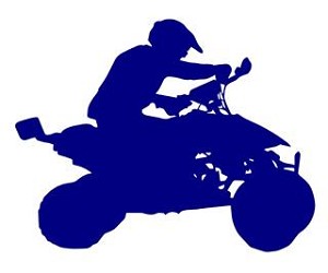 ATV Silhouette v3 Decal Sticker 