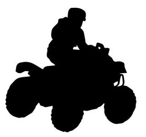 ATV Silhouette v4 Decal Sticker 