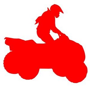 ATV Silhouette v5 Decal Sticker 