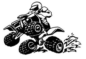 ATV Wheelie v2 Decal Sticker 