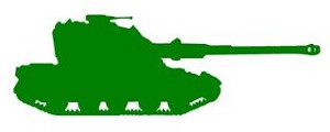 Army Tank Silhouette v1 Decal Sticker 