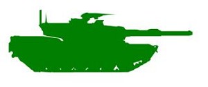 Army Tank Silhouette v2 Decal Sticker 