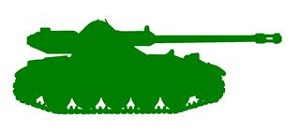 Army Tank Silhouette v3 Decal Sticker 