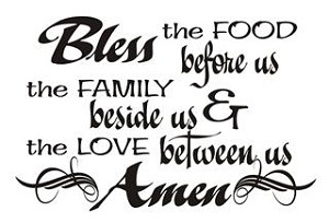 Bless the Food Before Us Decal 