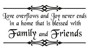 Blessed with Family and Friends Decal 