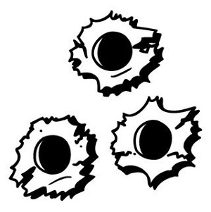 Bulletholes Decal Sticker 