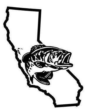 California Bass Fishing Decal Sticker 