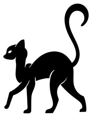 Cat Silhouette v14 Decal Sticker 