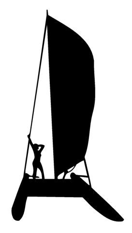 Catamaran Decal Sticker 