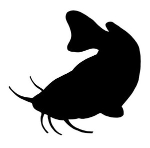 Catfish Silhouette v3 Decal Sticker 