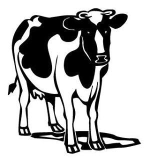 Cow v2 Decal Sticker 