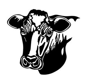 Cow Head v2 Decal Sticker 