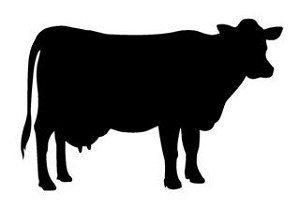 Cow Silhouette v1 Decal Sticker 