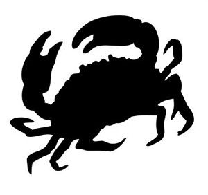Crab Silhouette v6 Decal Sticker 