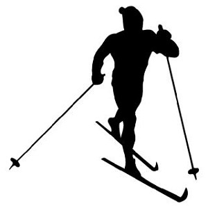 Cross Country Skiing Decal Sticker 