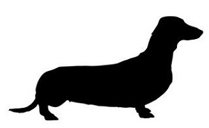Dachshund Silhouette v2 Decal Sticker 
