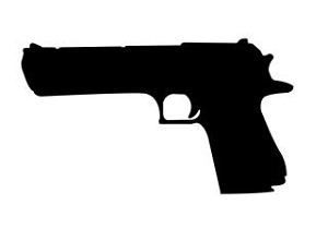 Desert Eagle Handgun Silhouette Decal Sticker 