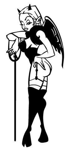 Devil Girl Decal Sticker 