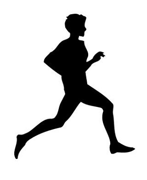 Distance Runner Silhouette Decal Sticker 