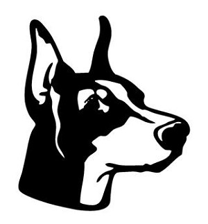 Doberman Head v2 Decal Sticker 