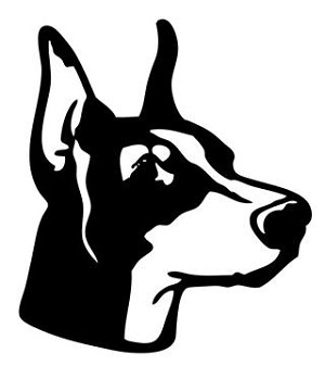 Doberman Head v3 Decal Sticker 