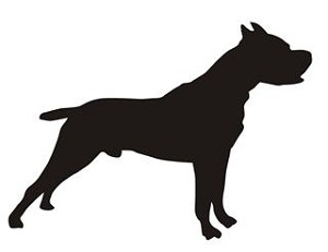 Dog Silhouette v1 Decal Sticker 