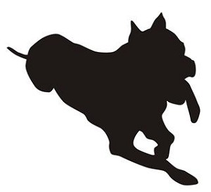 Dog Silhouette v5 Decal Sticker 