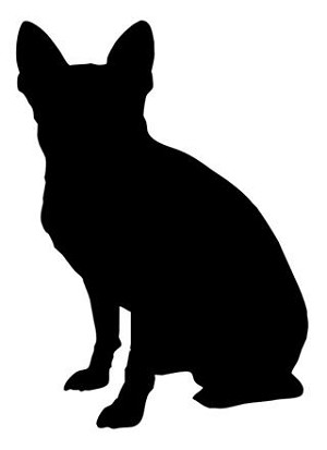 Dog Silhouette v6 Decal Sticker 