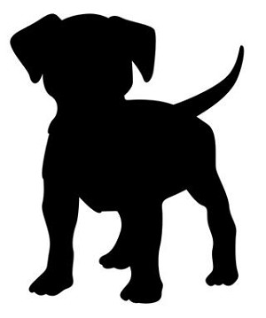 Dog Silhouette v8 Decal Sticker 