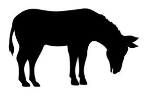 Donkey Silhouette v1 Decal Sticker 