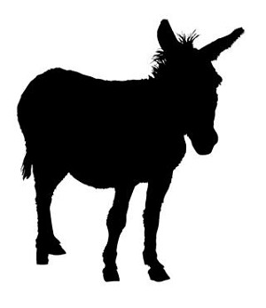 Donkey Silhouette v2 Decal Sticker 