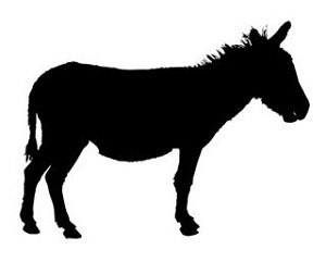 Donkey Silhouette v3 Decal Sticker 