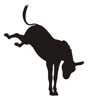 Donkey Silhouette v4 Decal Sticker 