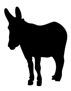 Donkey Silhouette v5 Decal Sticker 