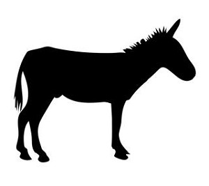 Donkey Silhouette v6 Decal Sticker 