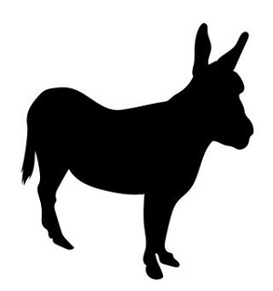Donkey Silhouette v7 Decal Sticker 