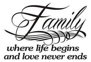 Family Where Life Begins Decal 