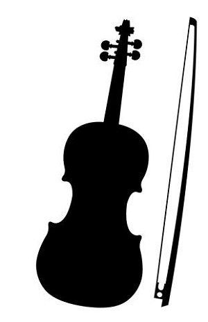 Fiddle Silhouette Decal Sticker 