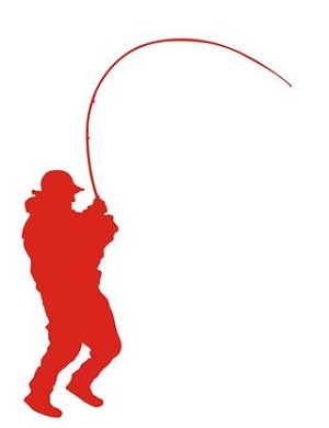 Fisherman Silhouette v2 Decal Sticker 