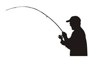 Fisherman Silhouette v3 Decal Sticker 
