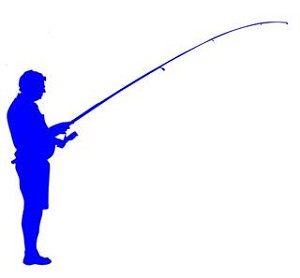 Fisherman Silhouette v4 Decal Sticker 