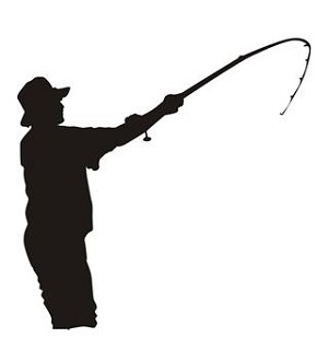 Fisherman Silhouette v5 Decal Sticker 