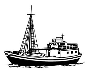 Fishing Trawler Decal Sticker 