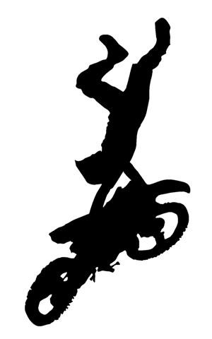Freestyle Motocross Silhouette v4 Decal Sticker 