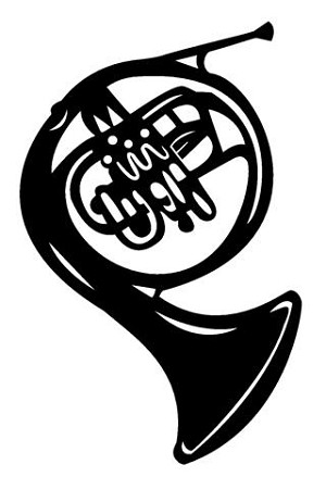 French Horn Decal Sticker 