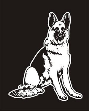 German Shepherd v3 Decal Sticker 